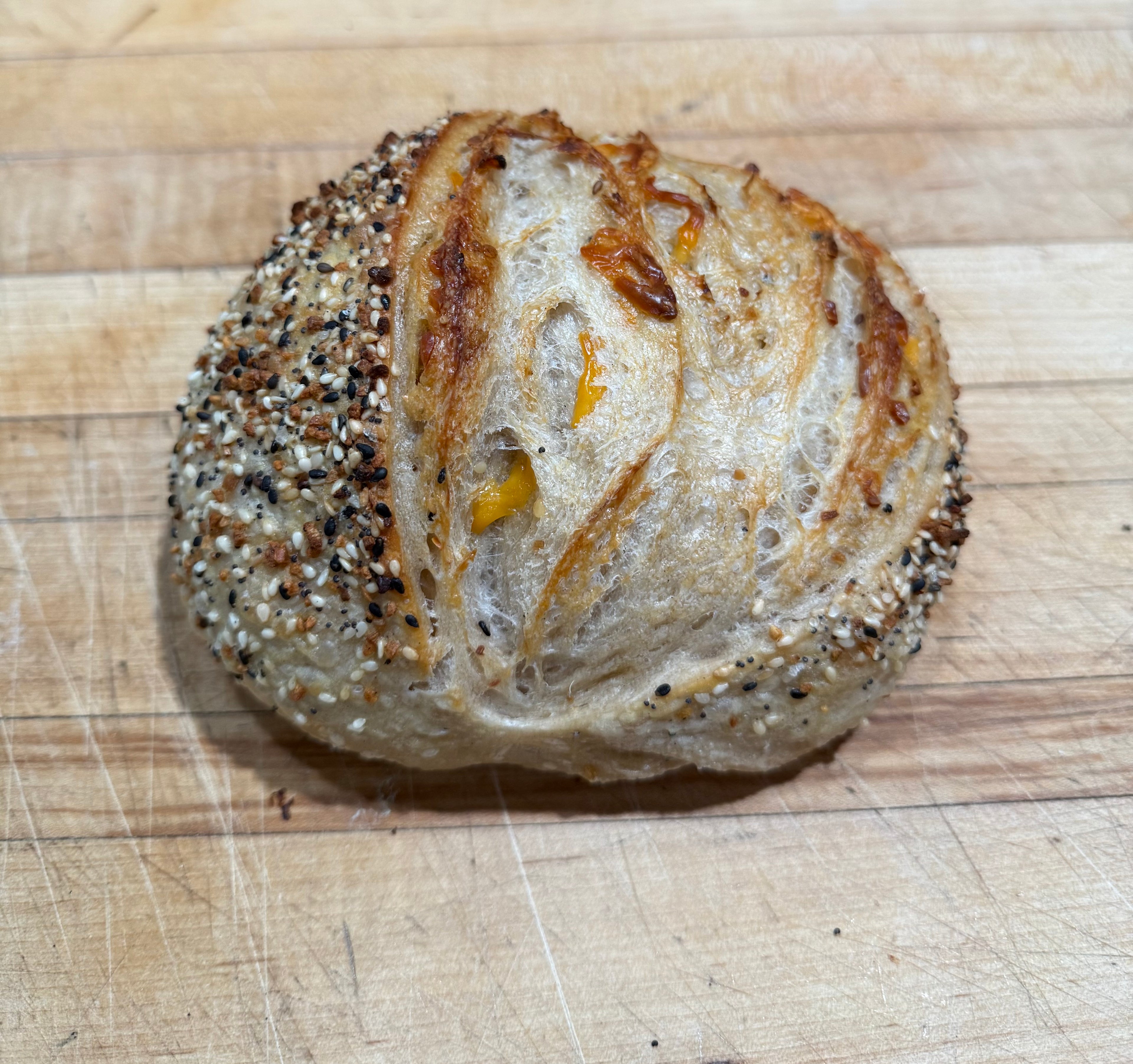 Mini Everything Bagel Cheddar Sourdough