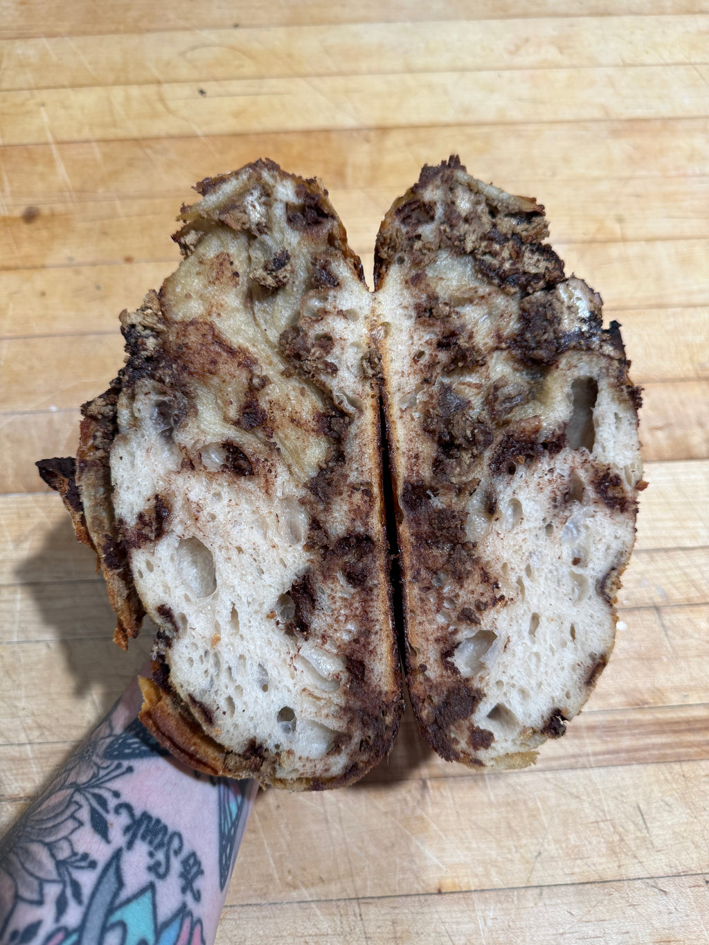 Sunflower Butter Chocolate Chip Sourdough