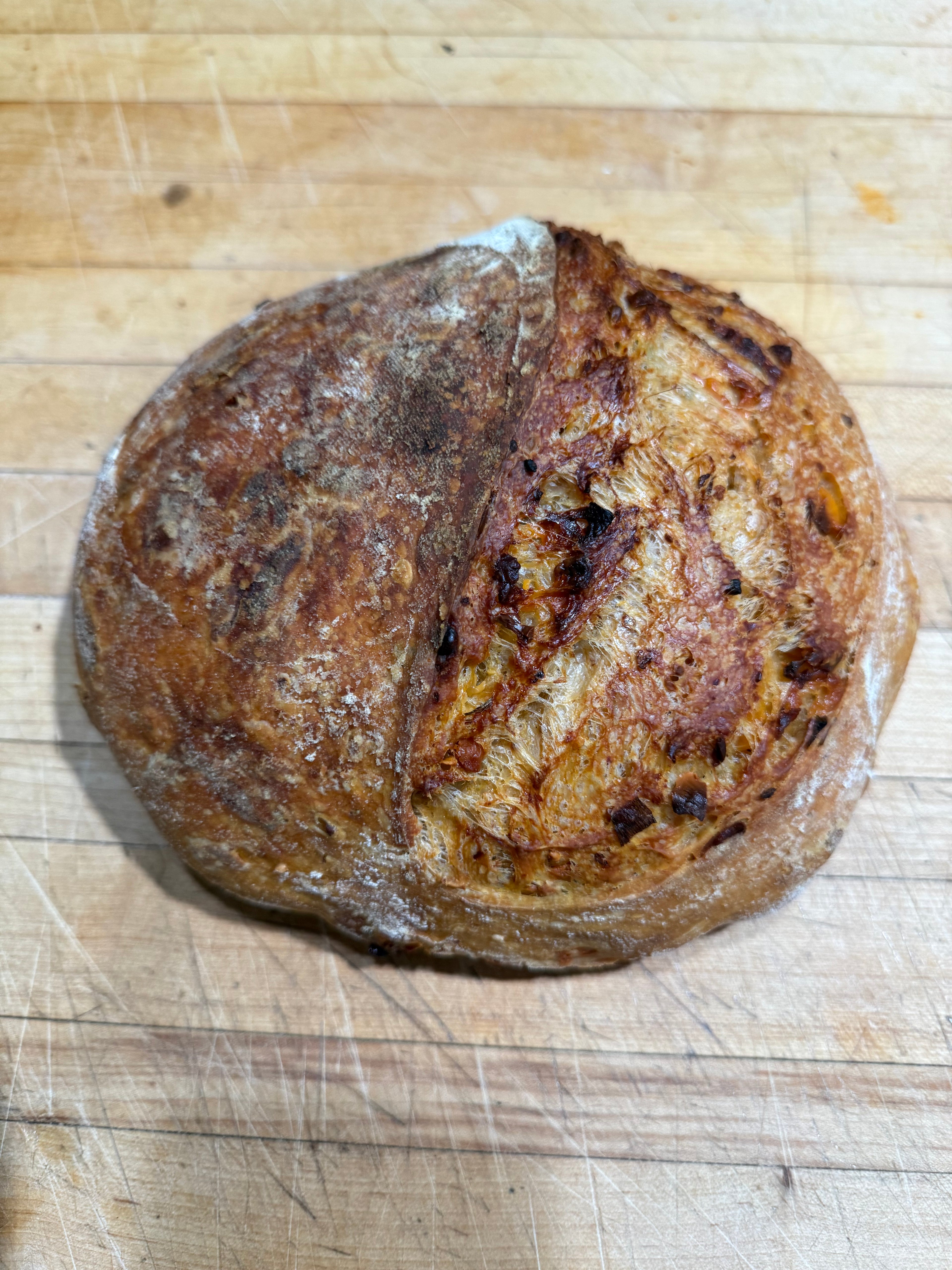 Chili Onion Crunch Sourdough