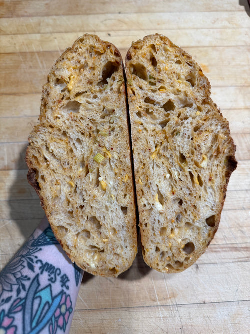 Chili Onion Crunch Sourdough
